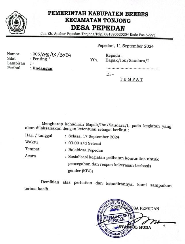 Sosialisasi Pelibatan Komunitas Untuk Pencegahan dan Respon Kekerasan Berbasis Gender (KBG)